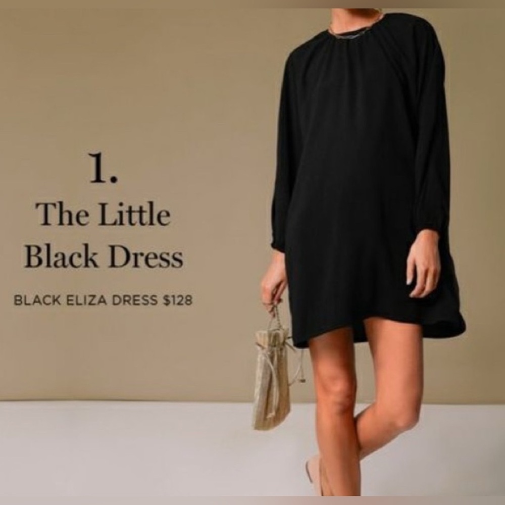 Pomander Place Tuckernuck Eliza Shift Dress Black Pockets Size Small EUC